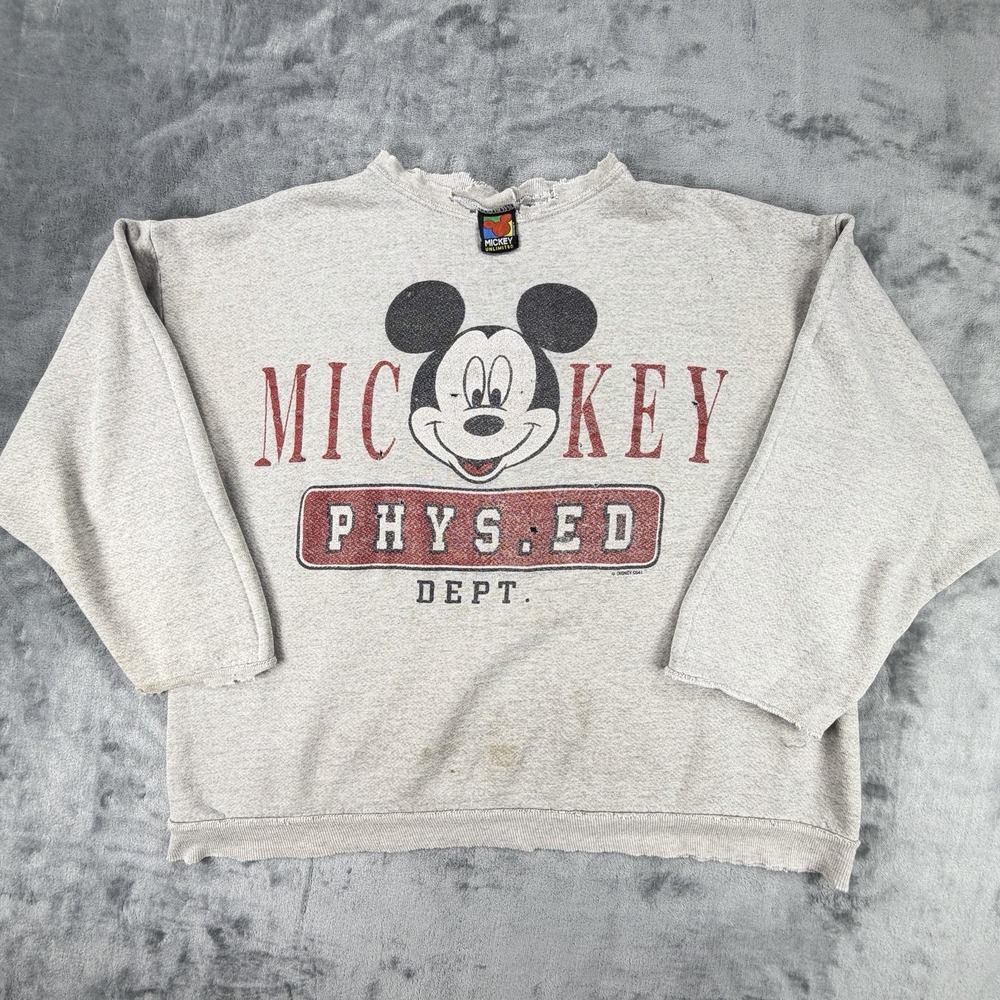 Vintage 90s Disney Mickey Mouse Phys Ed Dept Crewneck Sweatshirt